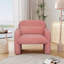 Élégant et minimaliste fauteuil en molleton simple avec accoudoirs et coussin, fauteuil-104579962
