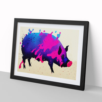 Pig Splash - Single Picture Frame Print