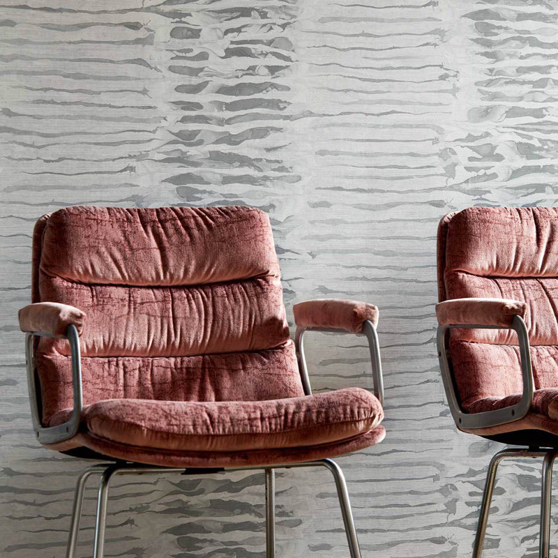 Ripple Stripe Wallpaper, Mist
