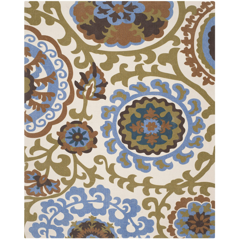 Cedar Brook Hand Loomed Cotton Abstract Rug, Rectangle 7'3" x 9'3"