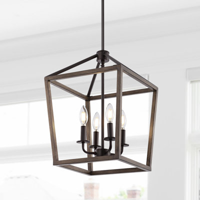 Luminaire suspendu géométrique à 4 lumières Denah