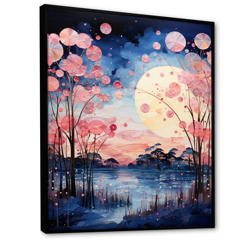 Lake Minimalisme Elegance - Imprimé, H 20 po x l 12 po x P 1 po, Cadre flottant noir