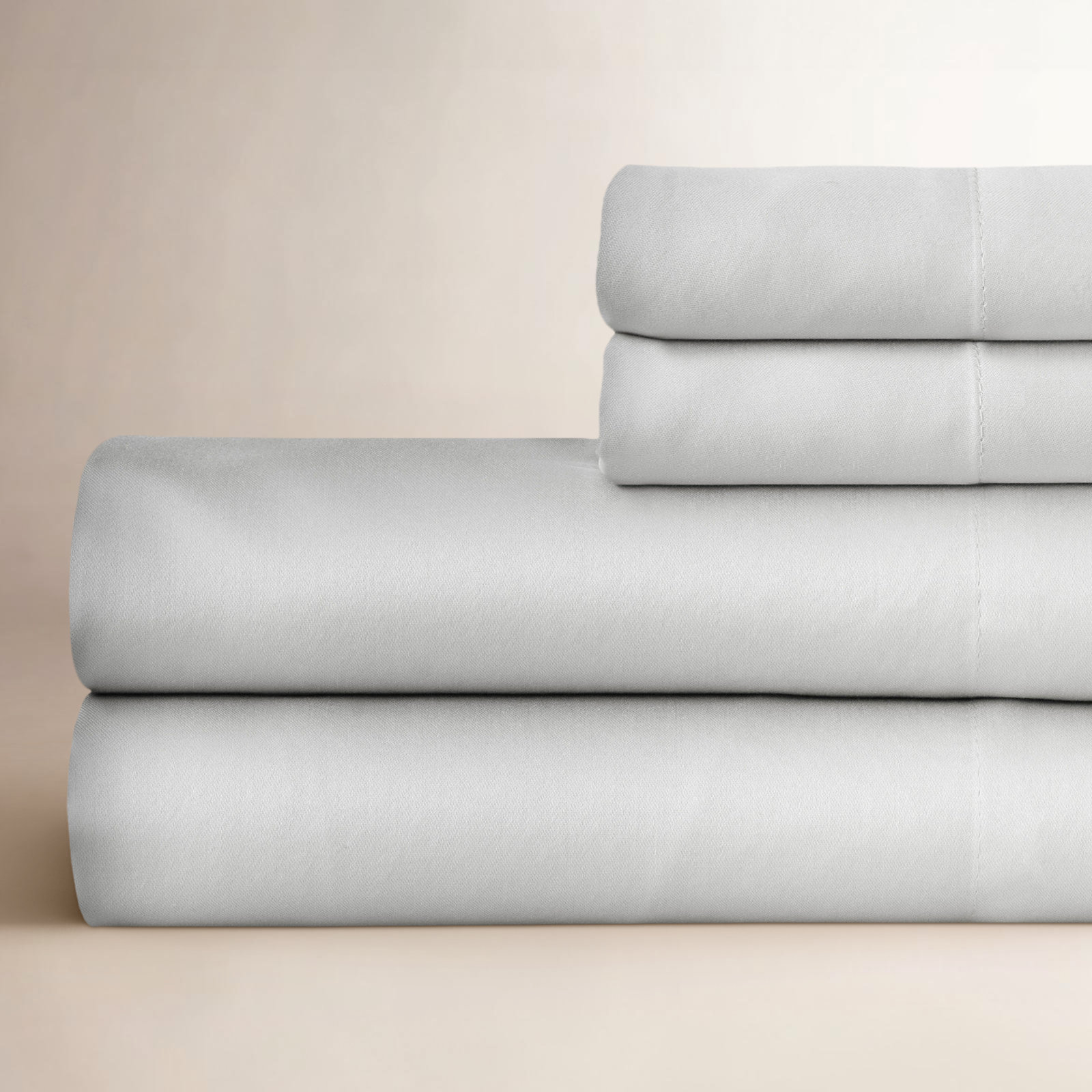Portia Cotton Sheet Set, Storm Cloud, Full Sheet Set + Fitted Sheet + 2 Pillowcases