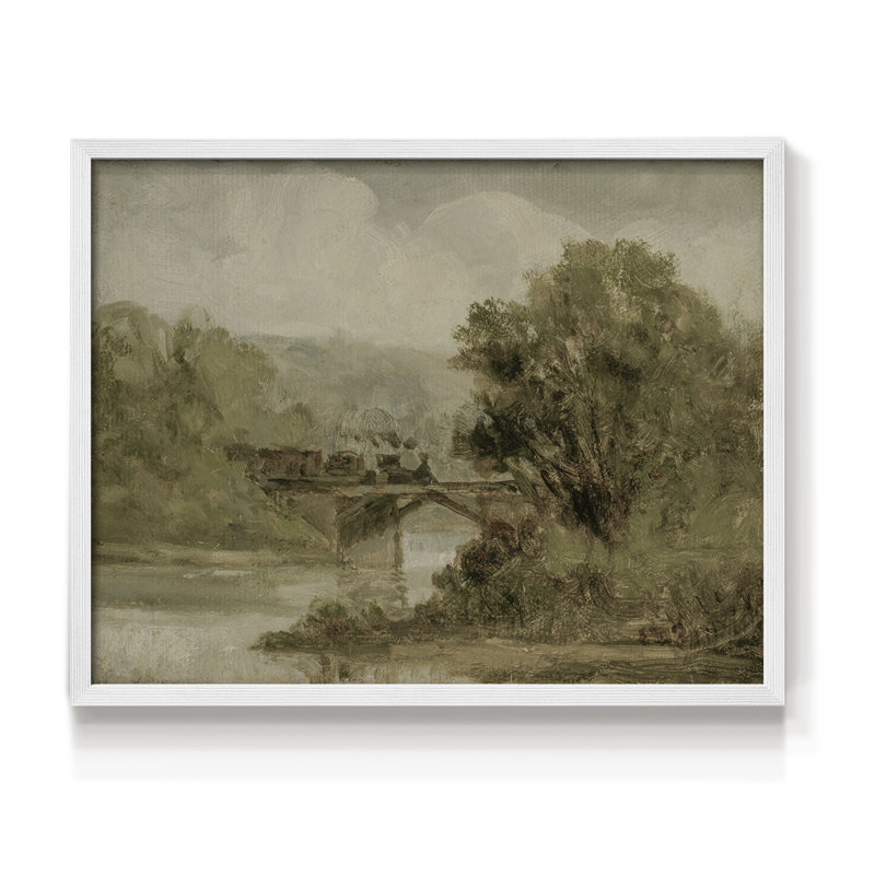 Paysages rétro-DCCXII-impression encadrée - réaménageable, 22" H x 28" W, White
