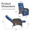 Chaise longue d'extérieur inclinable et réglable en osier avec coussins Caeden (ensemble de 2)-662073055