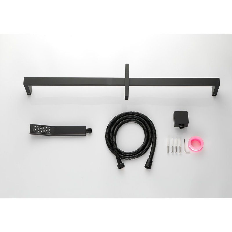 Handheld Shower With 28-Inch Slide Bar And 59-Inch Hose, Matte Black Bathroom Composing, Adjustable Head, Forceful Water Current, Nozzles, Rust- Stainless Singularity, Intense Drizzle, Rust Steel