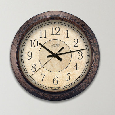  14 Inch Savannah Brown Silent Sweeping Analog Quartz Wall Clock
