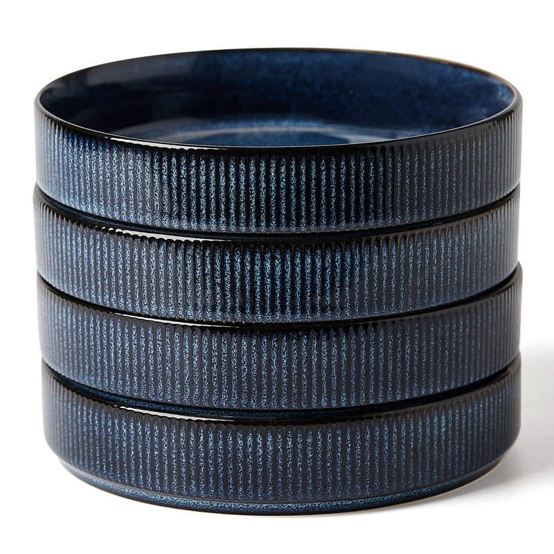 Stoneware Pasta Bowl Set (Set of 4), Nebulas Blue