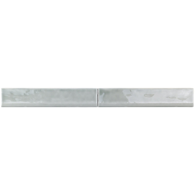 Taupe Polished Ceramic Bullnose Wall Tile Trim, 2x10