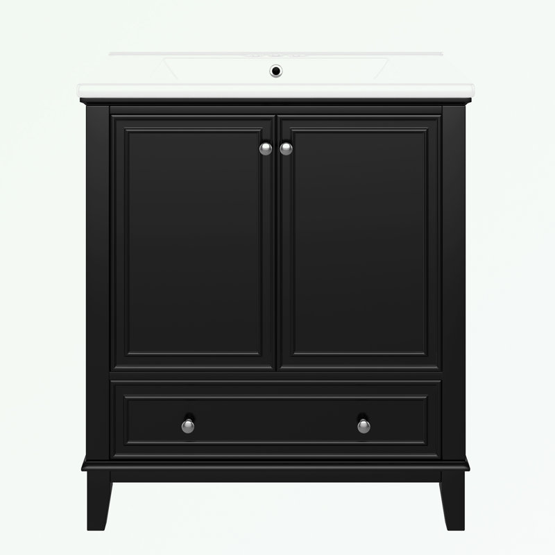 Rangement pour salle de bain Berdyne, Noir, noir, noir, noir