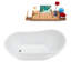 1404.6mm x 718.8mm Soaking Acrylic Bathtub-206906353