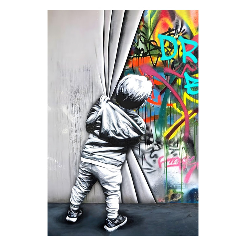 Art mural en toile Pull it back - 32 po x 48 po