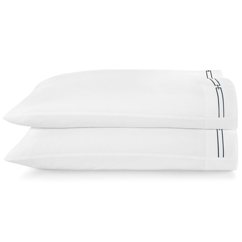 Taie d'oreiller en coton de qualité égyptienne à densité de tissage 420 fils Stanza, Blanc, Très grand