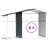 Vidaxl Garden Shed Anthracite Galvanized Steel, Polypropylene Large-122037017-122037019