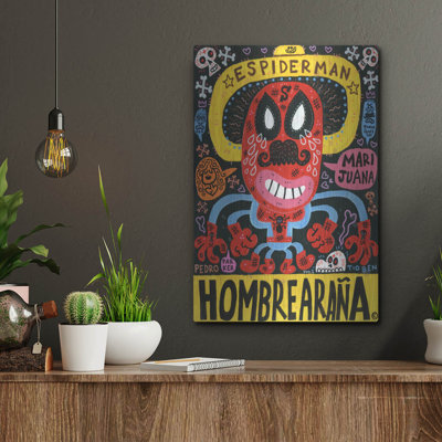  'Pedro Parker' by Jorge R. Gutierrez Metal Wall Art, 12" x 16"