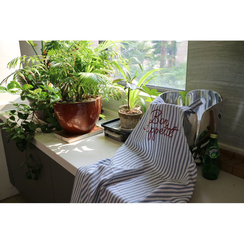 Blue Stripe Bib Apron