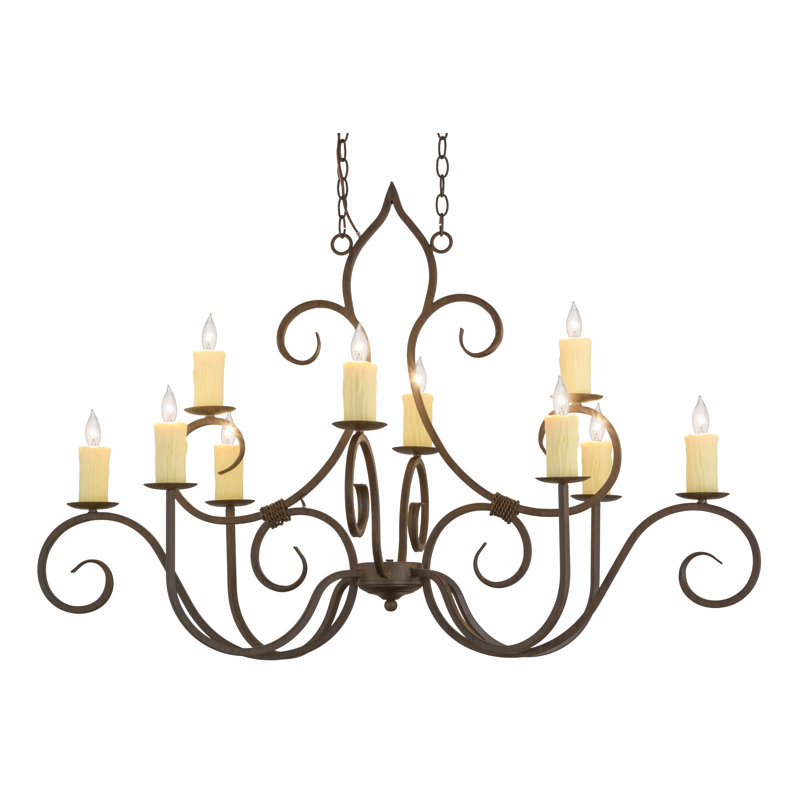 Lustre classique à 10 lumières de style bougie Thetford
