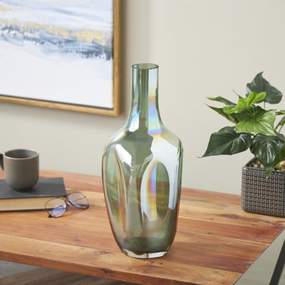 Pots décoratifs en verre Anacarina avec finition arc-en-ciel irisée