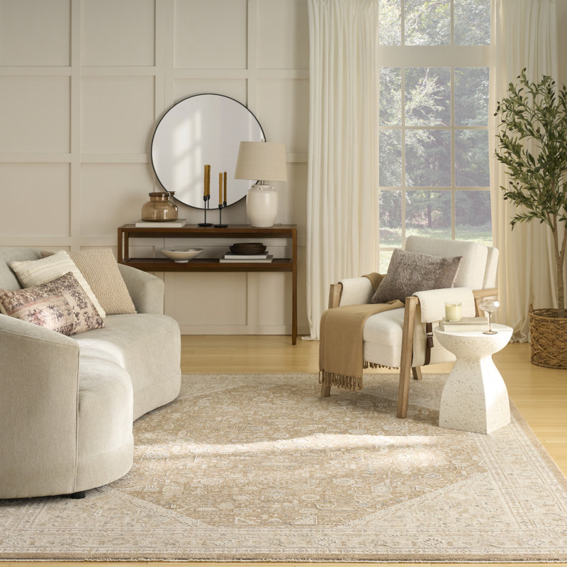 Hemington Mocha Vintage Indoor Rug, Rectangle 9'6" x 13'2"