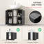 Meuble lavabo sur pied avec tablette de rangement réglable
