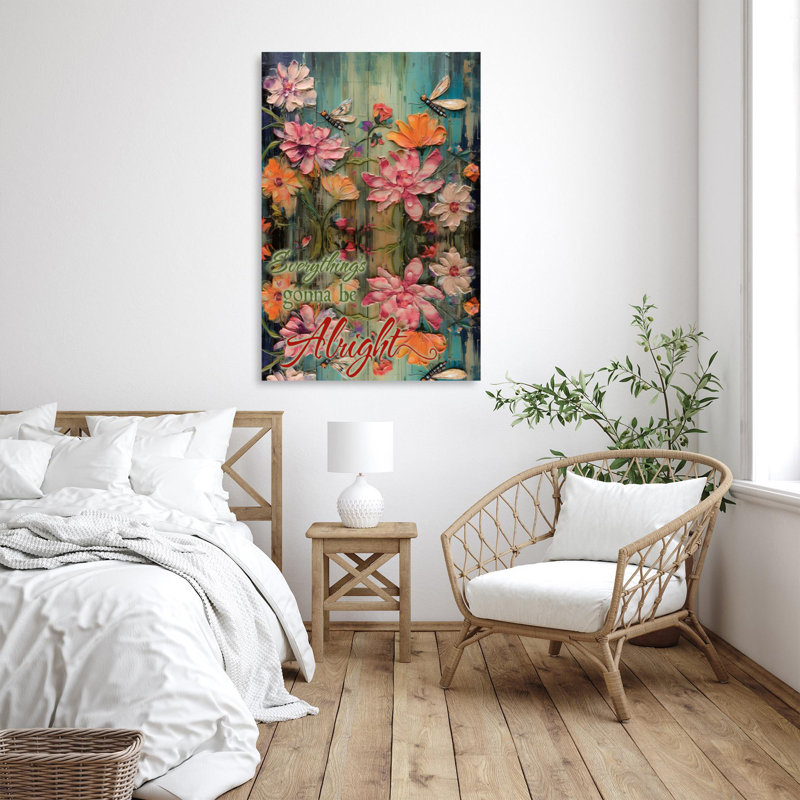"Tout va bien se passer", impression sur toile, H 36 po x l 24 po x P 1,25 po