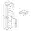 Grande armoire d'angle avec 1 porte, 1 tiroir et une tablette réglable