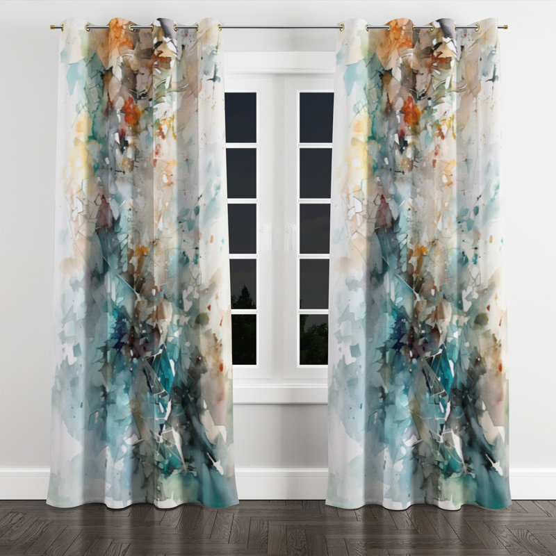 Averiana - Modern Blackout Grommet Curtain - 1 panel, 52" W x 84" L, Golden Grommets