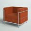 Fauteuil en similicuir avec barre double-407295041