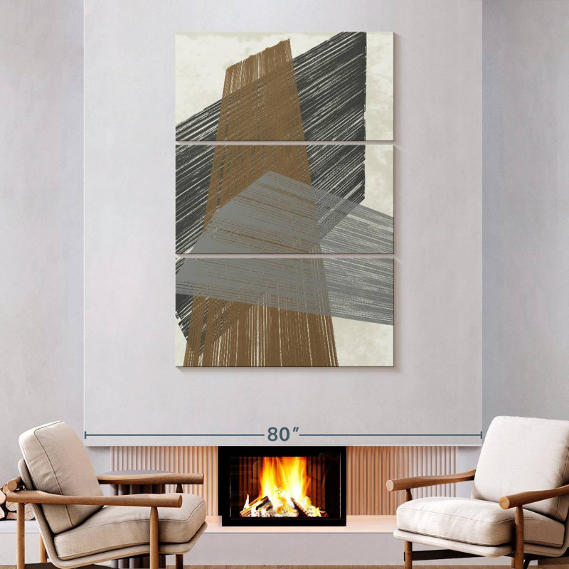Avery Triangle Stripes I, 74" H x 48" W