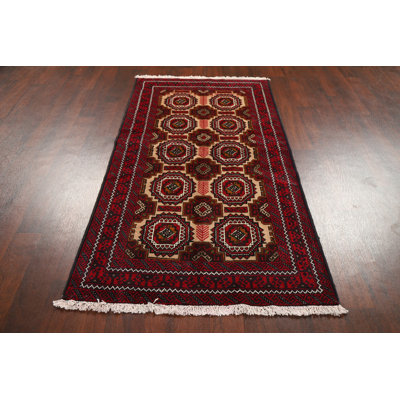 One-of-a-Kind 3'5" X 6'4" New Age Wool Area Rug in