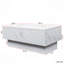 Table basse avec plateau coulissant, table centrale avec compartiment de rangement caché, table extensible pour le salon