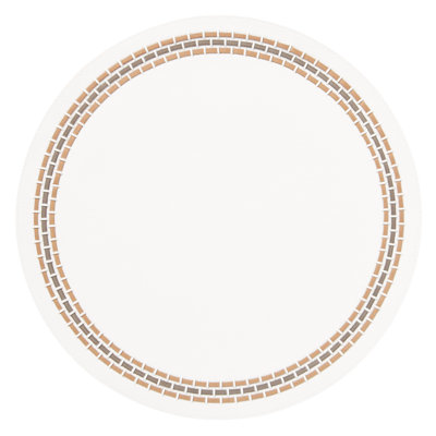 June Vinyl No Pattern Round Placemat
