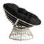 Fauteuil papasan pivotant en polyester touffeté de 40 po Daysi-768038422-769263787