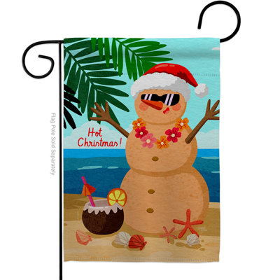 Drapeau de jardin en polyester Hot Christmas