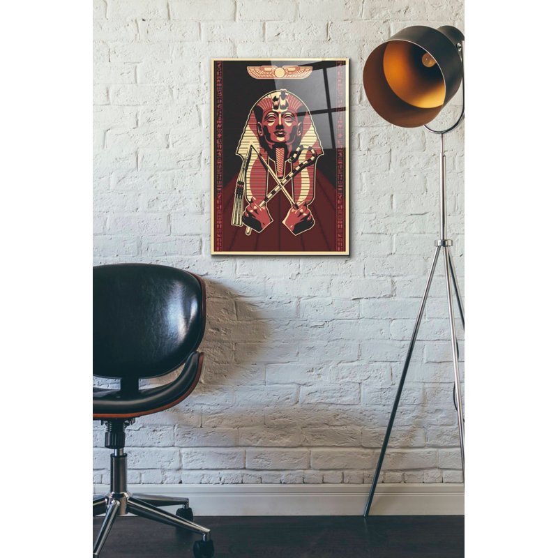 «Pharoah», art mural en verre acrylique, 24 po x 36 po, H 24 po x l 16 po x P 0,12 po