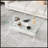 Rectangle Coffee Table With Tempered Glass Top And White Metal Legs-1243725942-1243725937