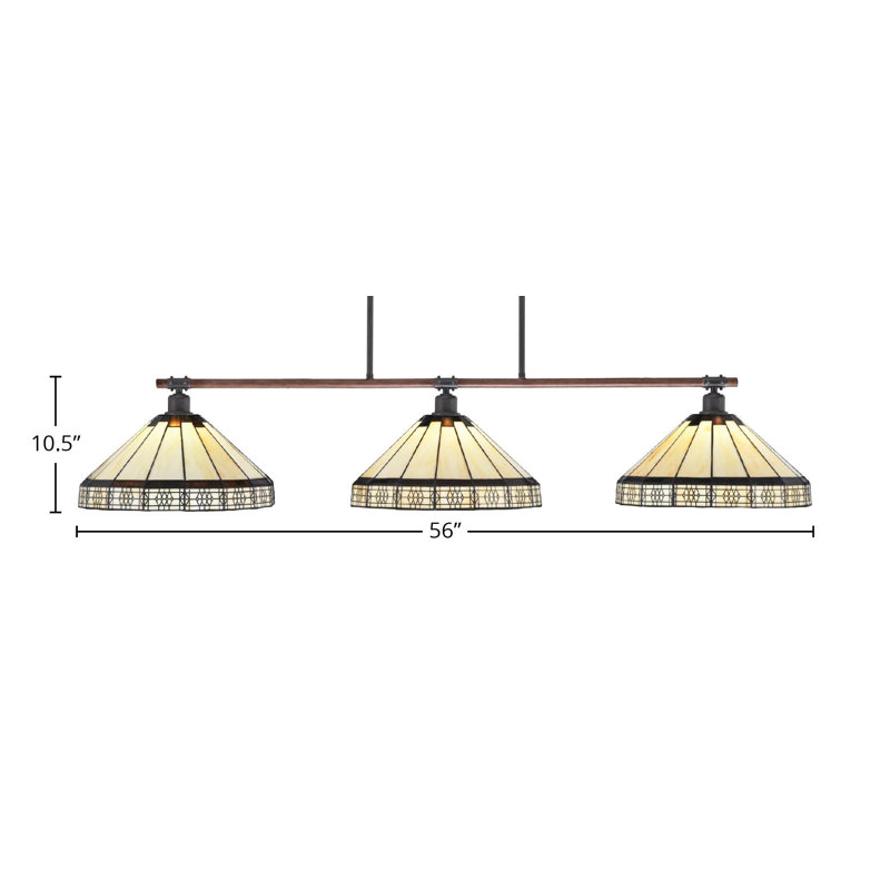 Luminaire suspendu 3 lumières Kaolan