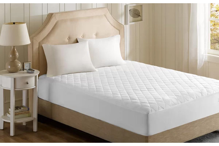 mattress pad in traditional bedroom