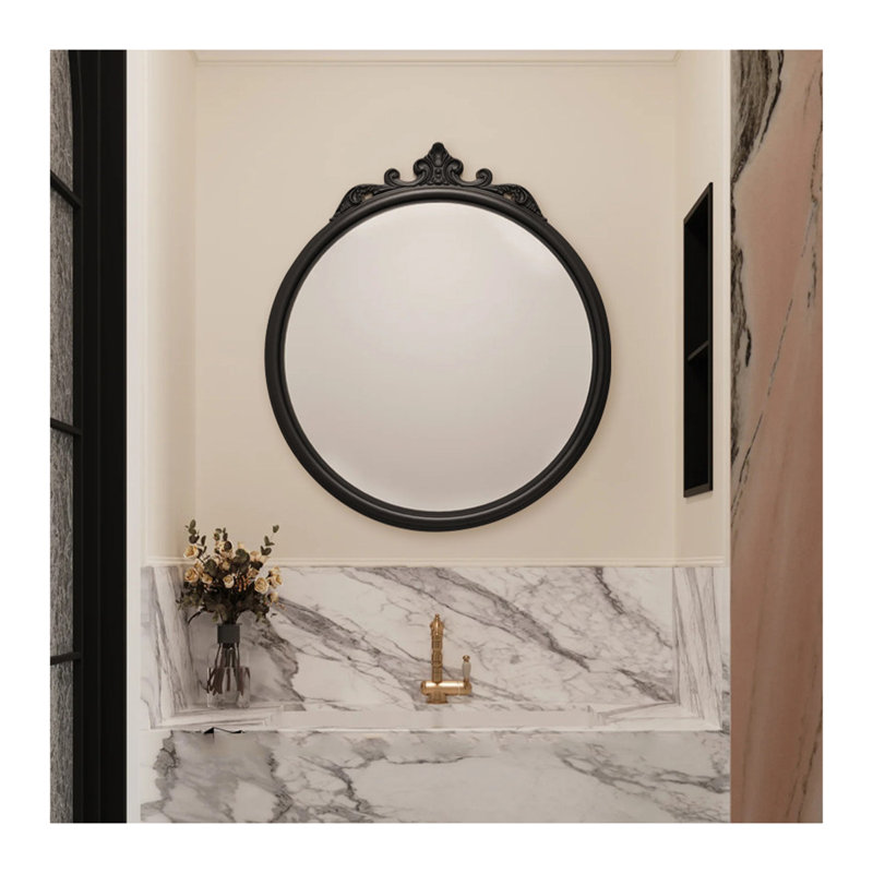 Miroir mural antique antique, Noir
