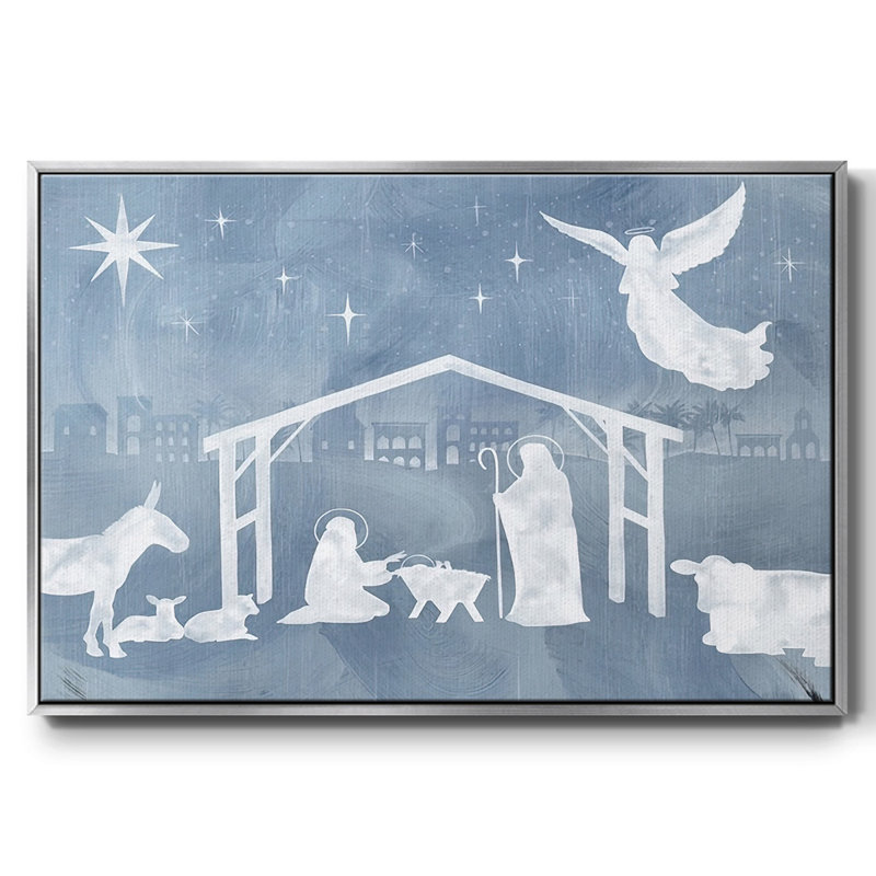 Star of Bethlehem Collection A, reproduction d'art sur toile, H 17 po x l 25 po x P 1,5 po, Argent