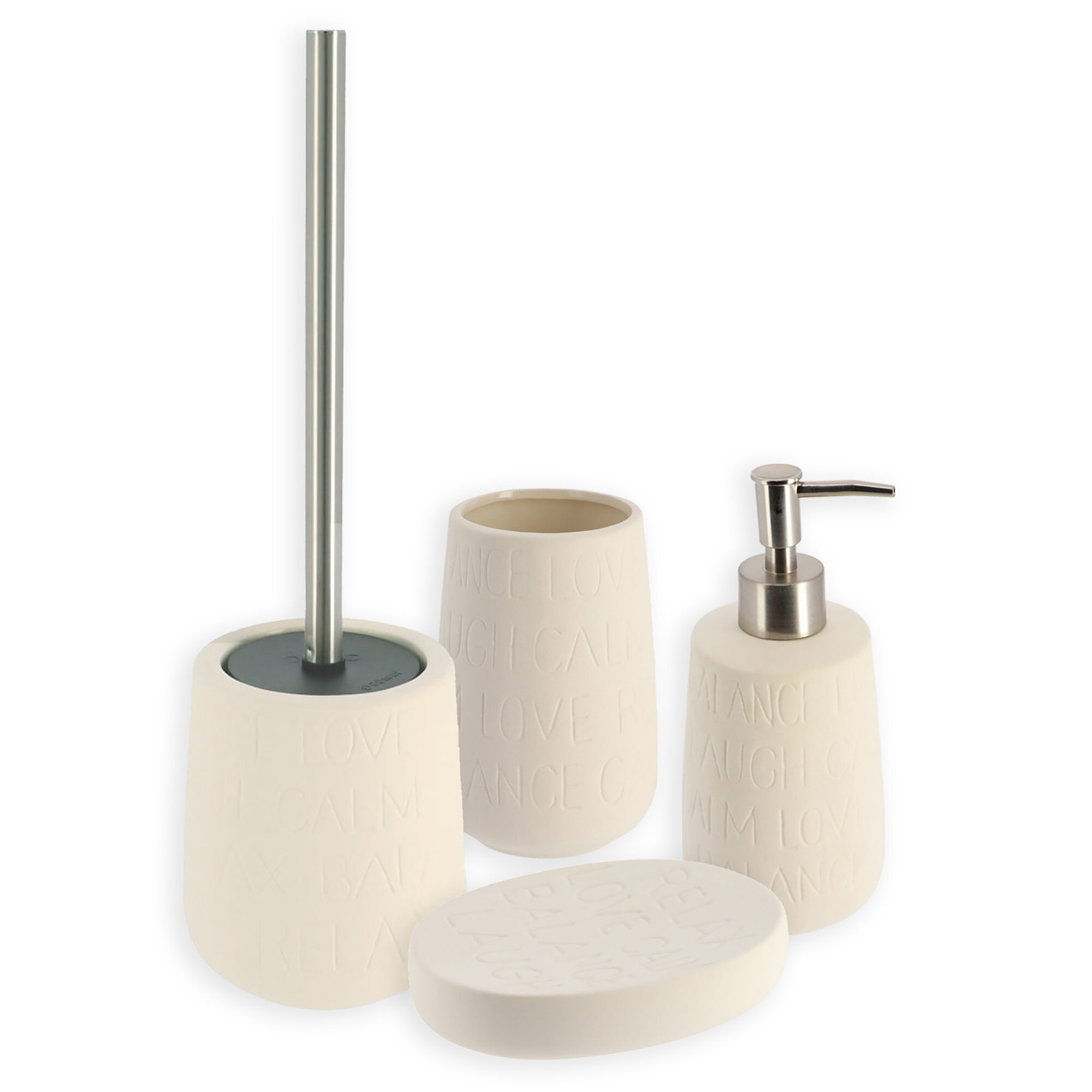 Evideco Relax Ceramic Toilet Brush And Holder