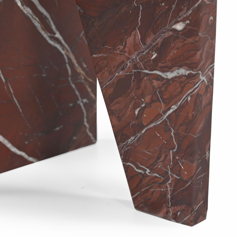 Devlin Marble Drink Table, Red