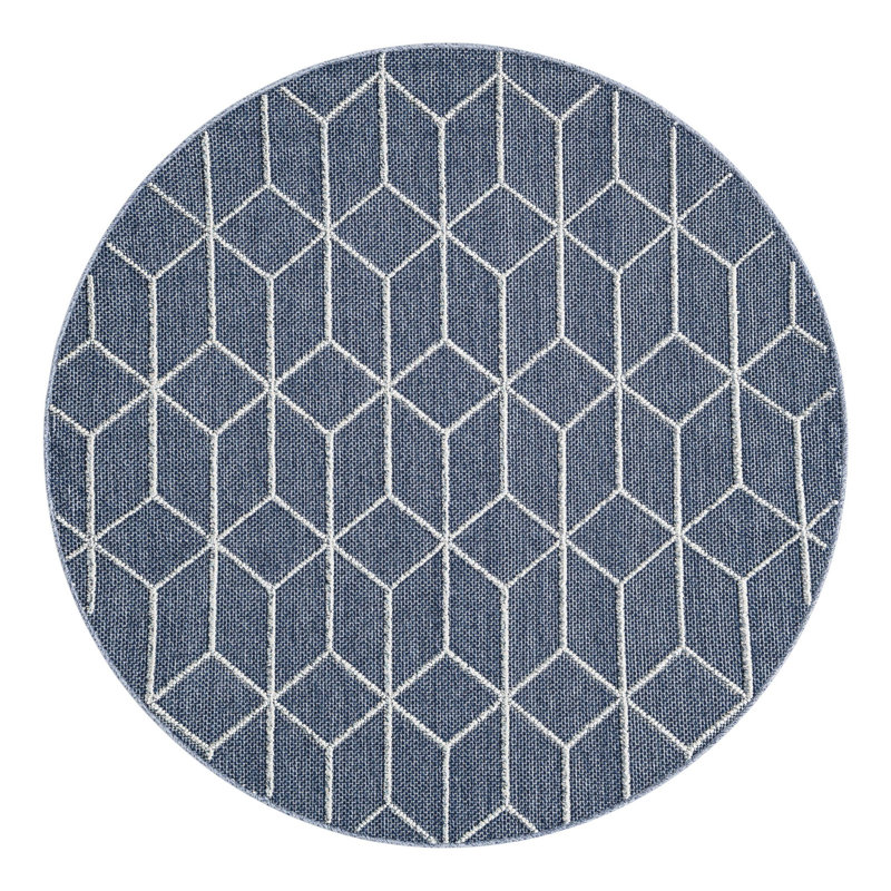 Tapis d'extérieur à treillis, Rond 5 pi 3 po
