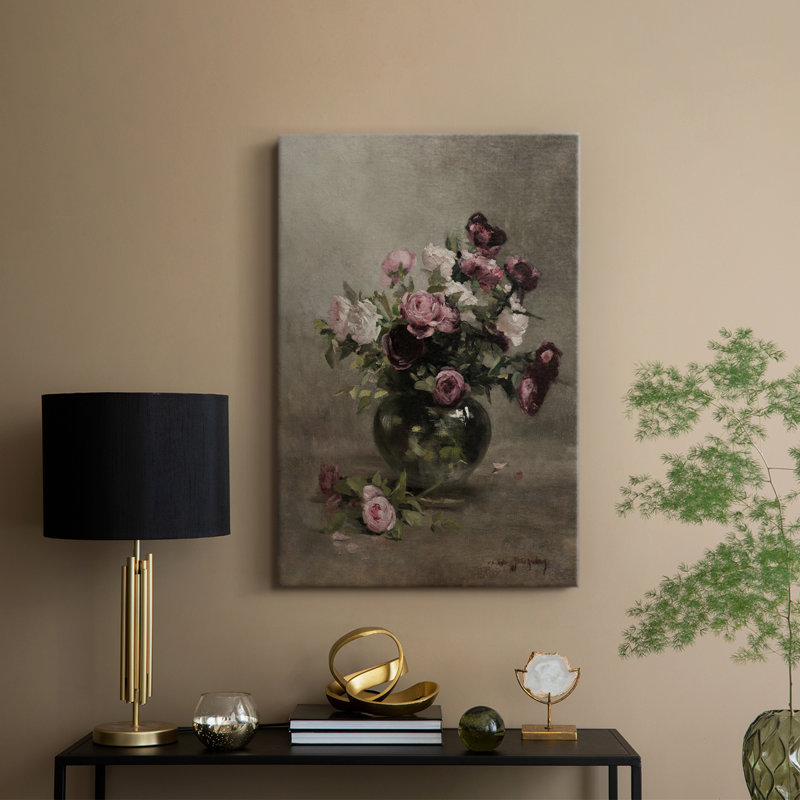 Imprimé floral rétro CXII - galerie Cavas, H 36 po x l 24 po
