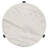 Zeina Round Faux Marble Side End Table White and Black