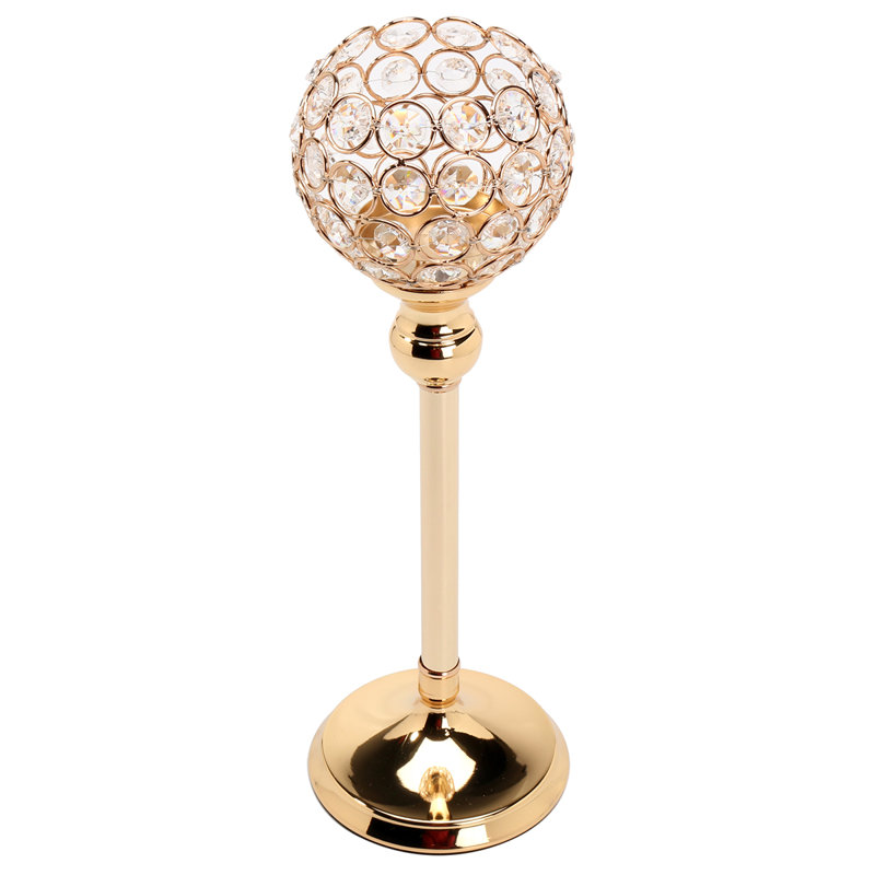 Metal Tabletop Candlestick, 35cm, Gold