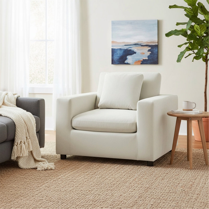 Fauteuil moderne ivoire