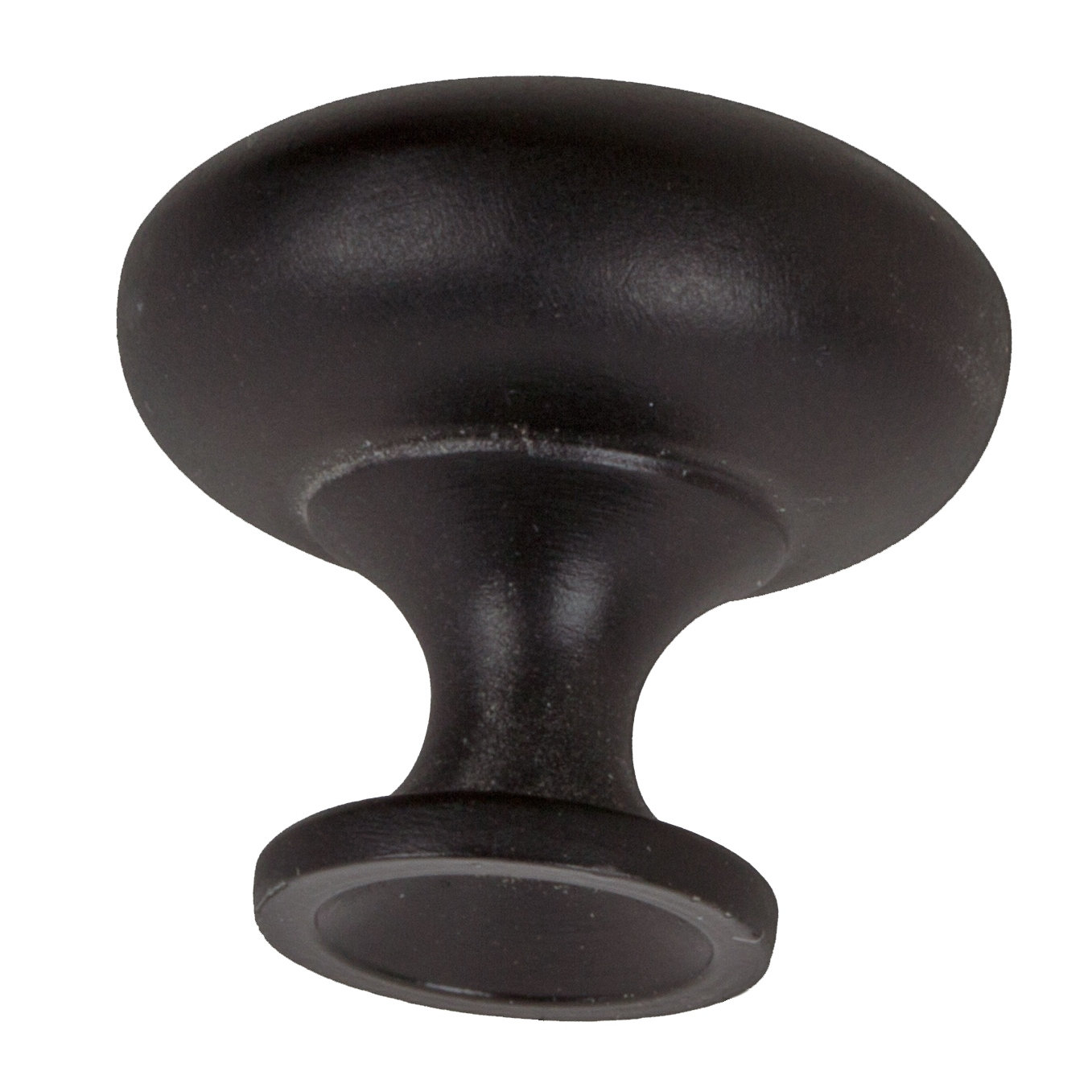 Classic Metal Mushroom Cabinet Knob, Matte Black