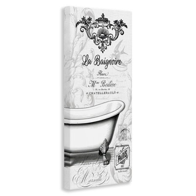 Toile de baignoire française ornée, design par lettré et doublé