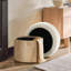 Repose-pieds moderne avec rangement blanc 15,8 "H